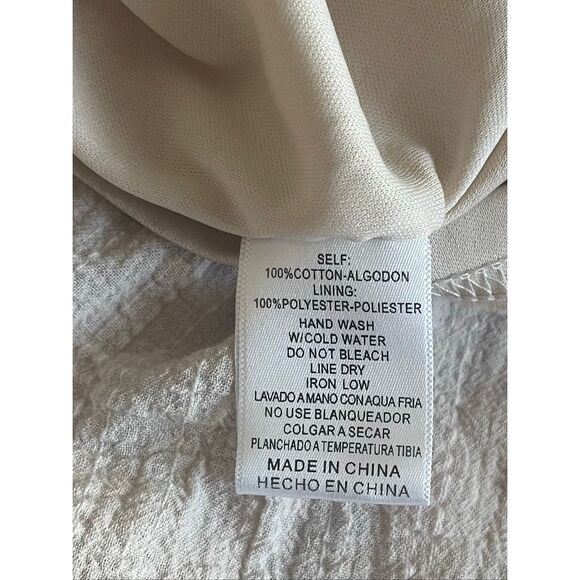 Listicle boho cream crochet gauze dress - Picture 4 of 4